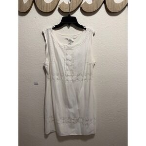 Max studio short white dress size XL